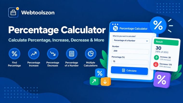 Percentage Calculator — free online percent calculator tool